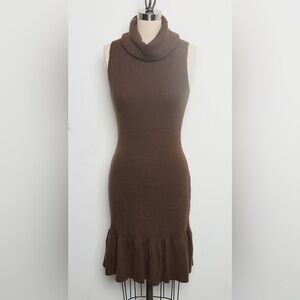 Sleeveless Dress With A Ruffled Hem 100%Cashmere [NEW]